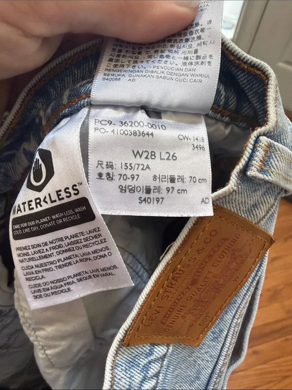 Levi’s women’s 501 Vintage Jeans button fly 28 x 26 cuffed